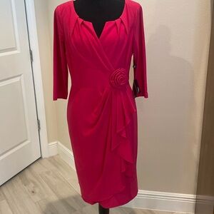 Adriana, Papel 3/4 sleeve Rosette dress